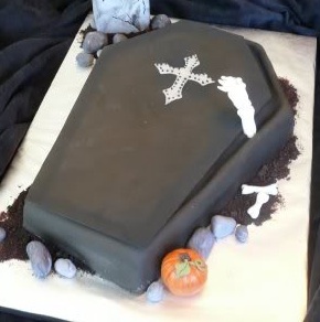 coffin shaped cake