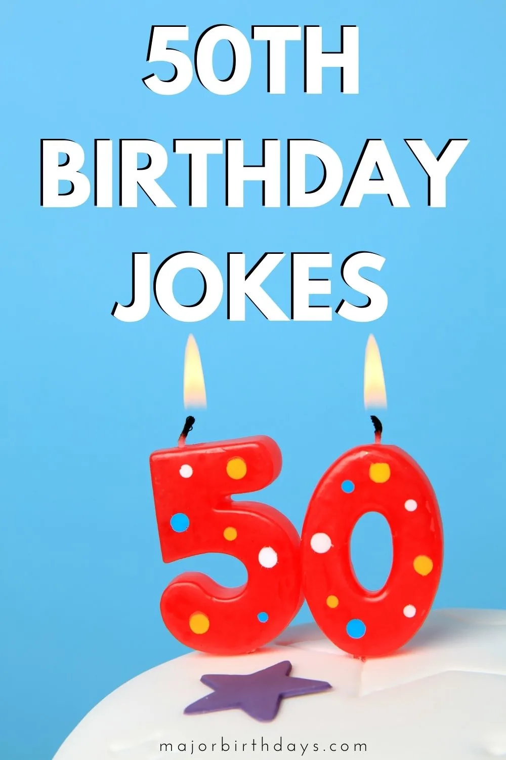 Jokes for 50th birthday - Pinterest image