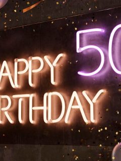 50th happy birthday eletronic sign