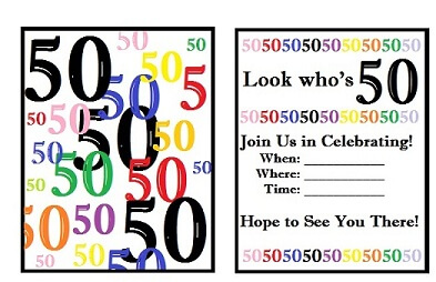 50th birthday celebration invitation