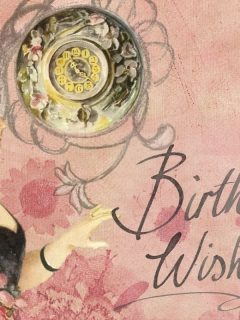 beautiful birthday wishes vintage card