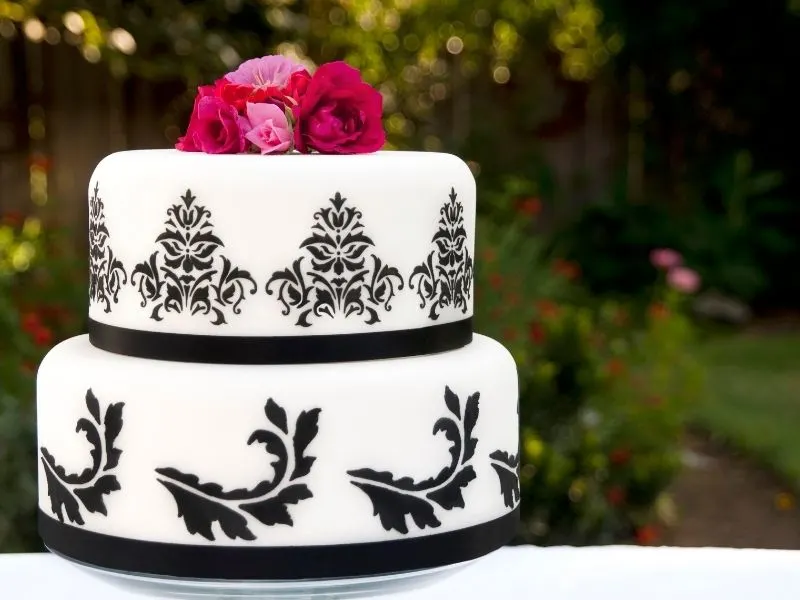 Black and white cake