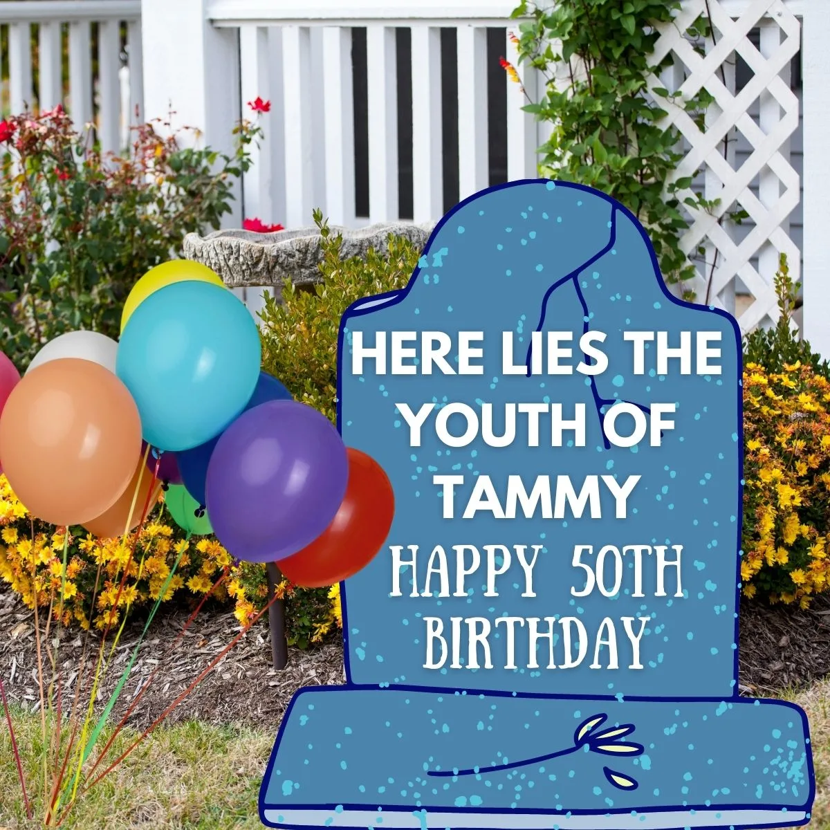 funny 50th birthday lawn decorations