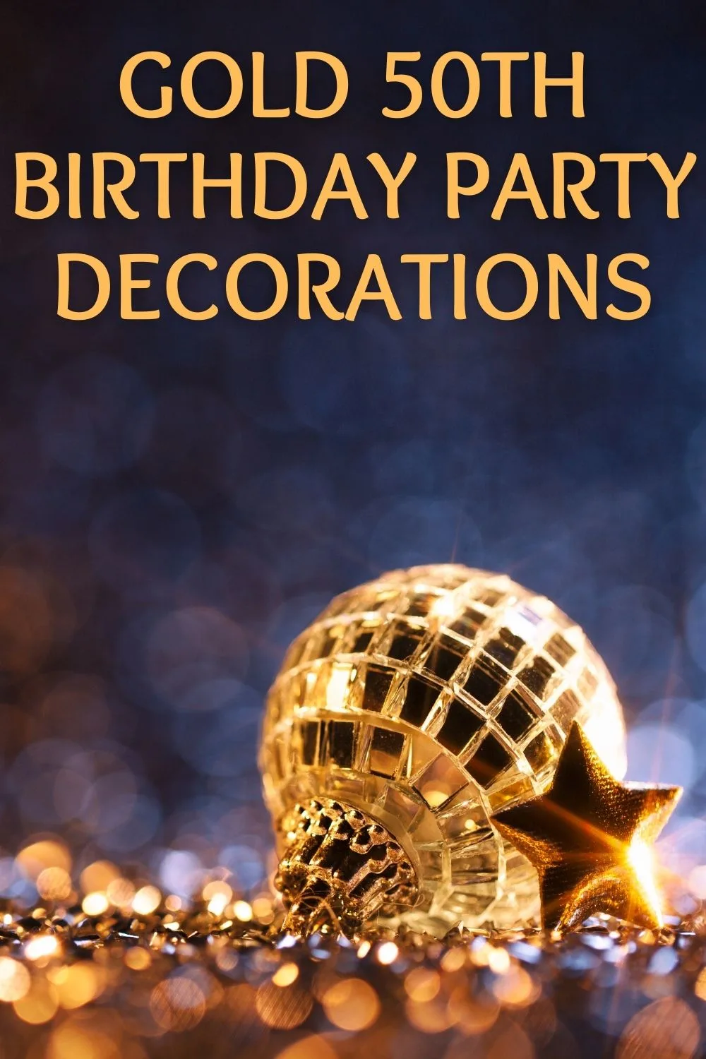 gold 50th birthday party decorations