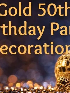 gold 50th birthday party decorations