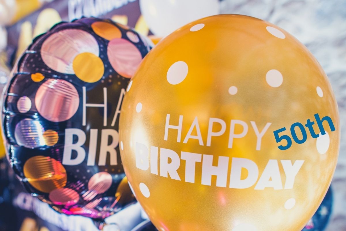 happy 50th birthday balloons