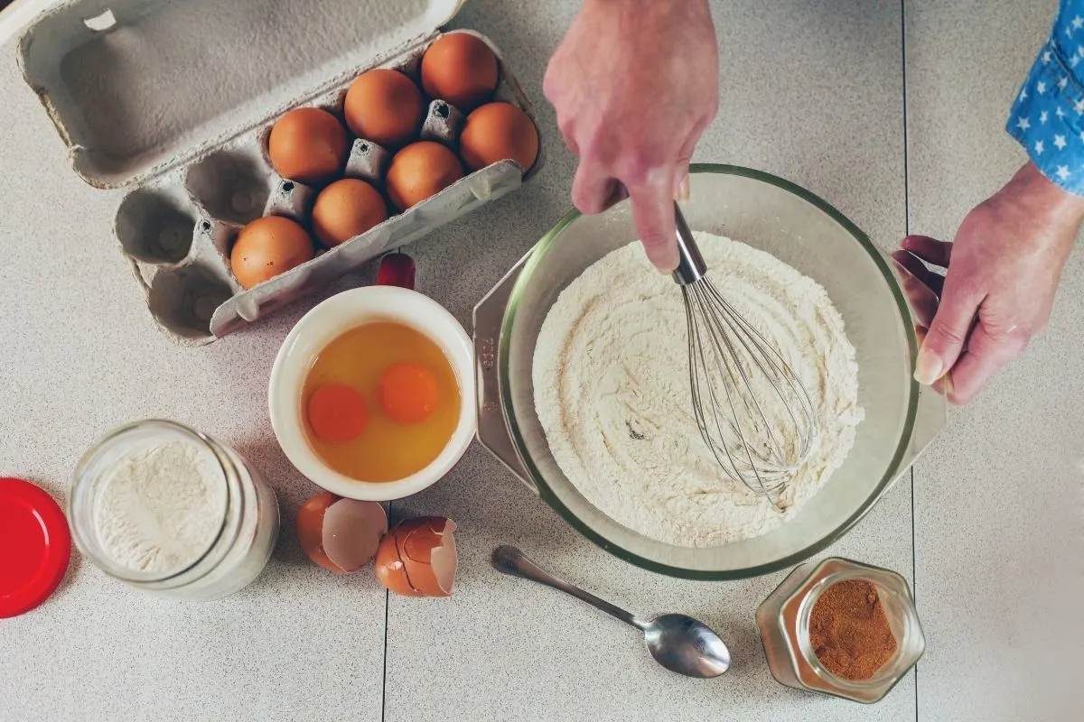 making cake