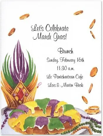 Mardi Gras invitation