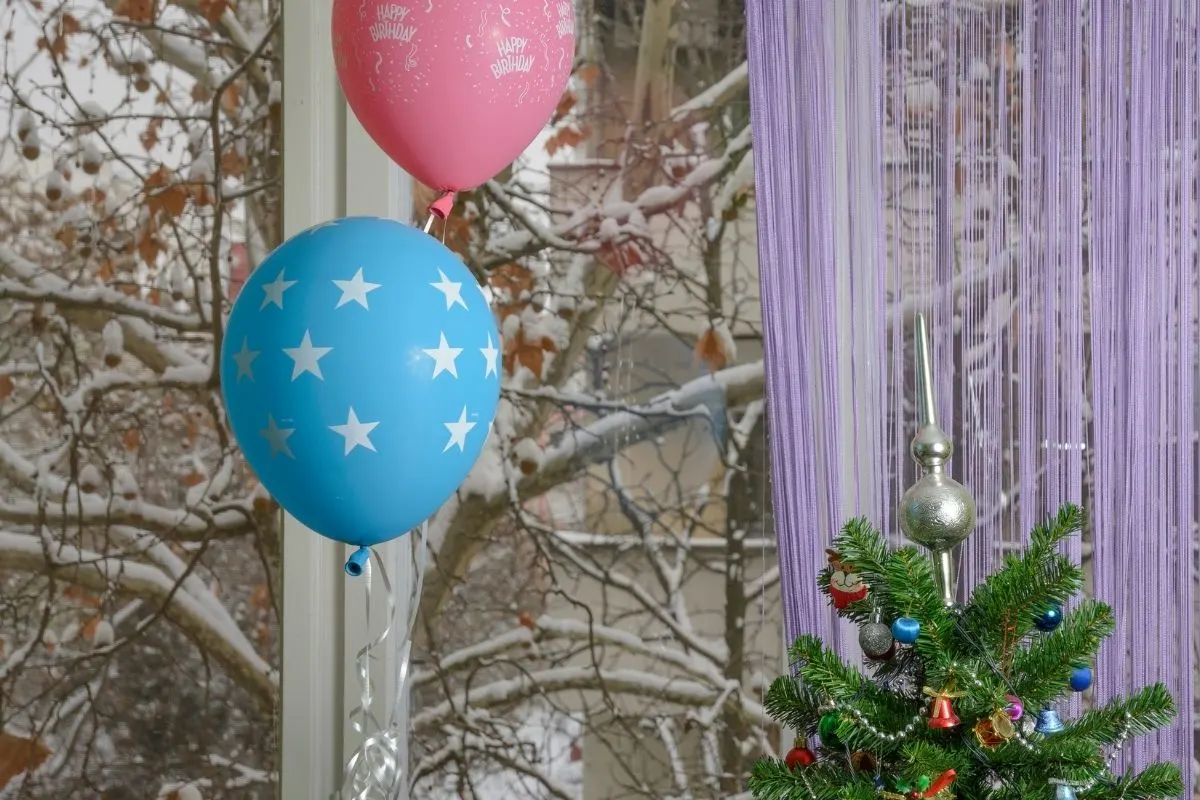 winter birthday decor