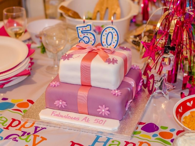 50th birthday celebration table