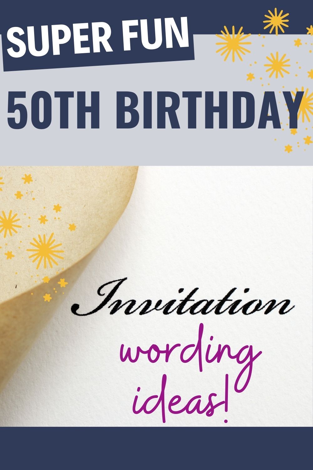 50th birthday invitation wording ideas