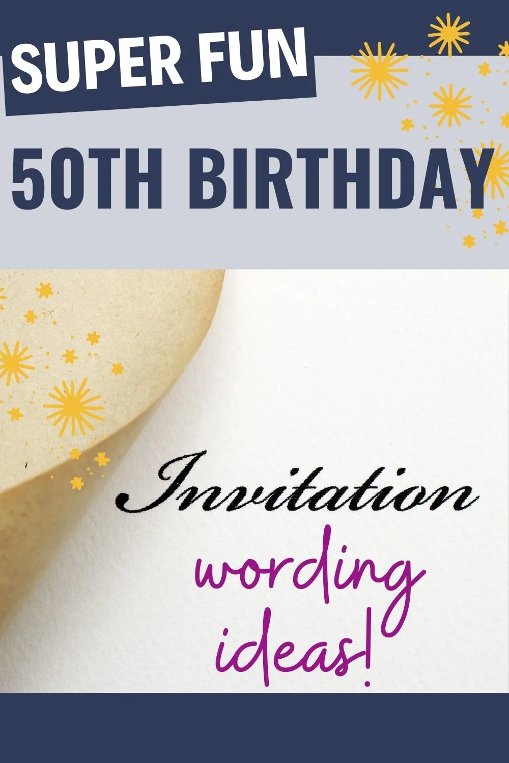 50th birthday invitation wording for men