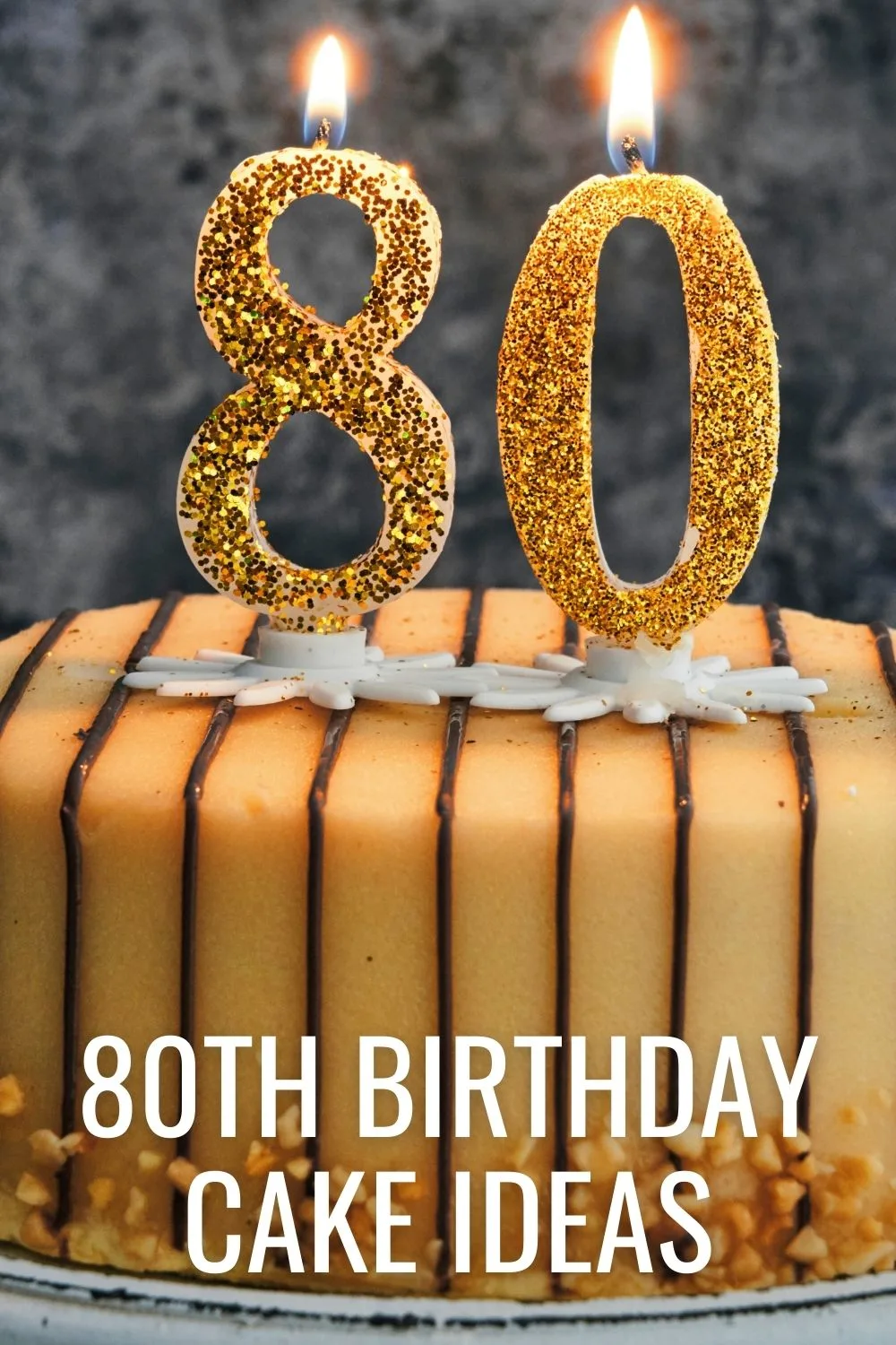 80th birthday cake ideas