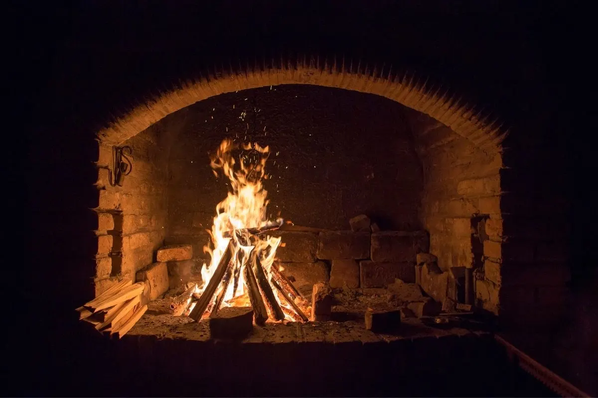 burning chimney fire