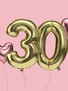 balloons shaped like number 30