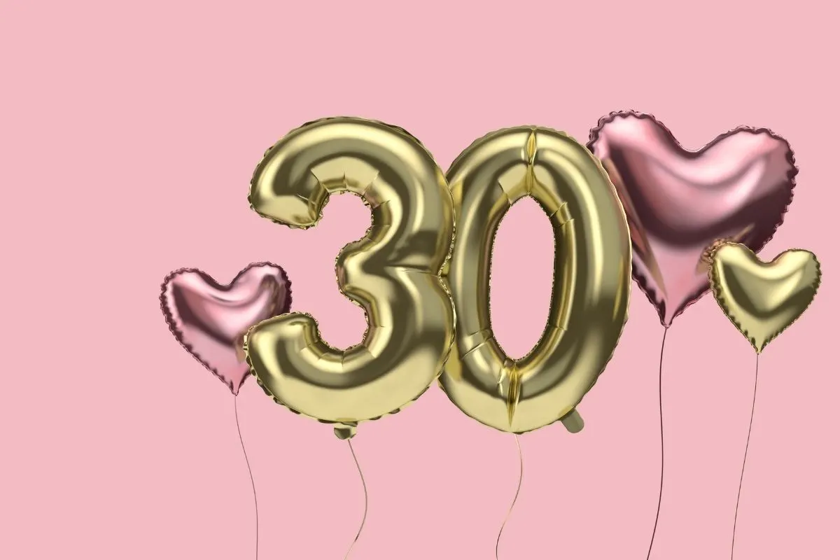 balloons shaped like number 30