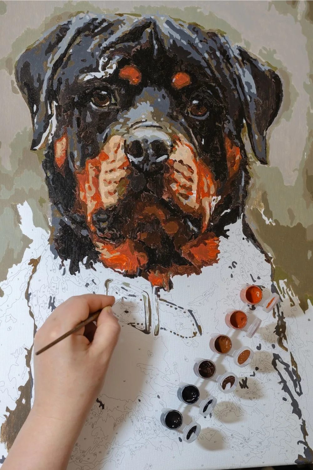 a painting of a dog