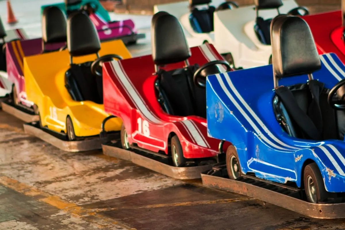 go carts lined up